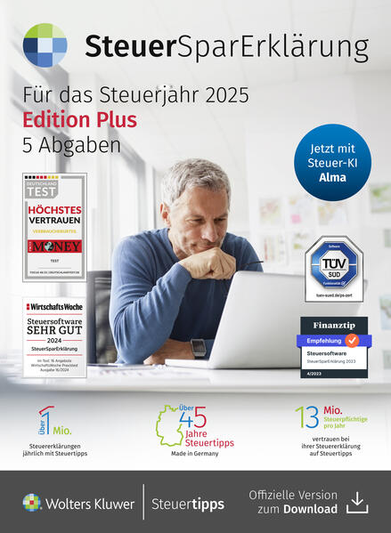 SteuerSparErklärung plus (Steuerjahr 2025) (Code in a Box)