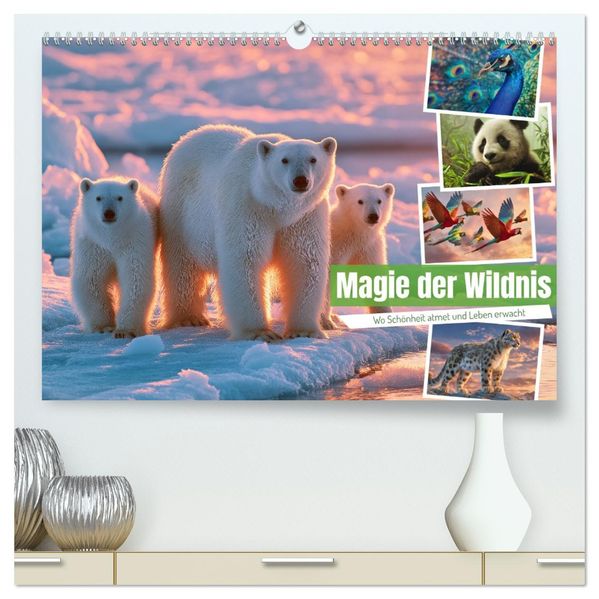 Magie der Wildnis (hochwertiger Premium Wandkalender 2026 DIN A2 quer) Kunstdruck in Hochglanz