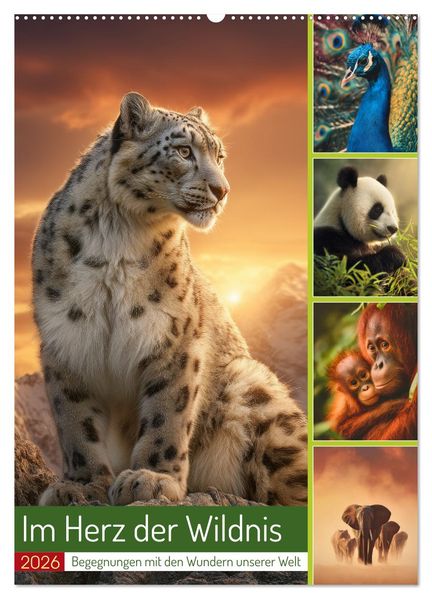 Im Herz der Wildnis (Wandkalender 2026 DIN A2 hoch) CALVENDO Monatskalender