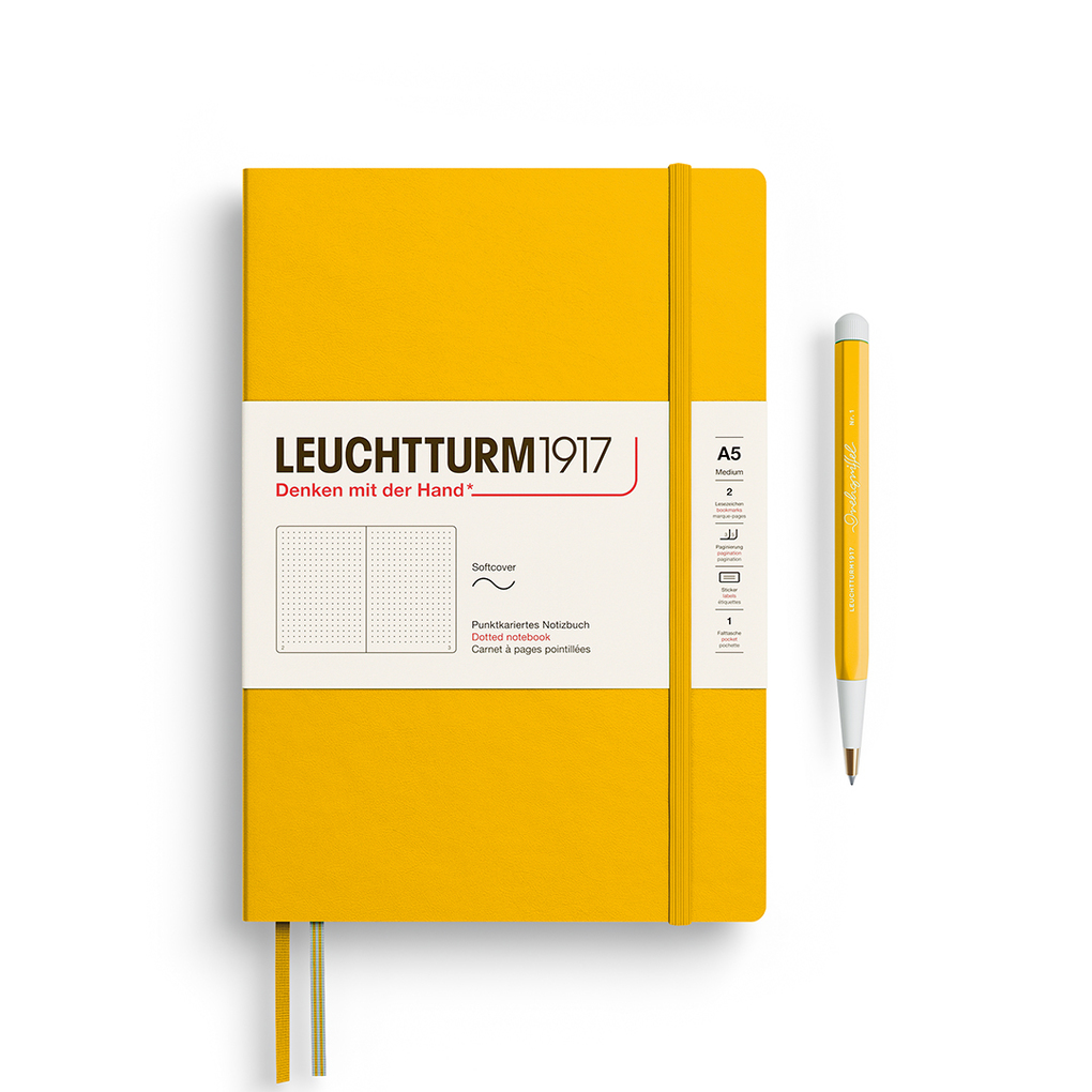 Leuchtturm1917 Notizbuch Medium (A5) Softcover 123 Nummerierte Seiten Sunflower Dotted