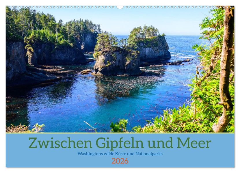 Zwischen Gipfeln und Meer (Wandkalender 2026 DIN A2 quer) CALVENDO Monatskalender