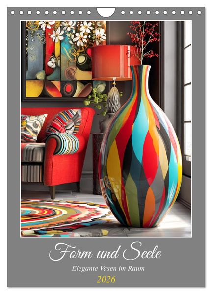 Form und Seele. Elegante Vasen im Raum (Wandkalender 2026 DIN A4 hoch) CALVENDO Monatskalender