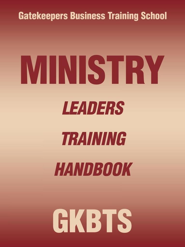 Ministry Leaders Training Handbook