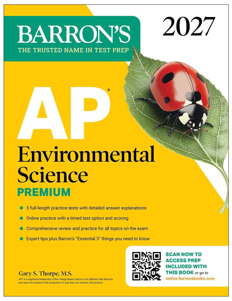 AP Environmental Science Premium 2027: Prep Book With 5 Practice Tests + Comprehensive Review + Online Practice