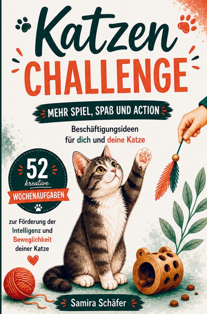 Katzen Challenge Mehr Spiel Spaß und Action - Beschäftigungsideen für dich und deine Katze: 52 kreative Wochenaufgaben zur Förderung der Intelligenz
