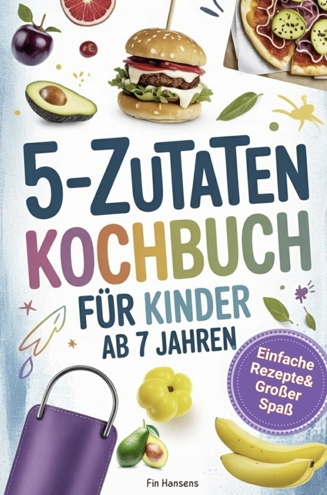 Kochbuch für Kinder ab 7 Jahren - Spielerisch Kochen lernen I 5 Zutaten: Einfache Rezepte & großer Spaß für kleine Köche I