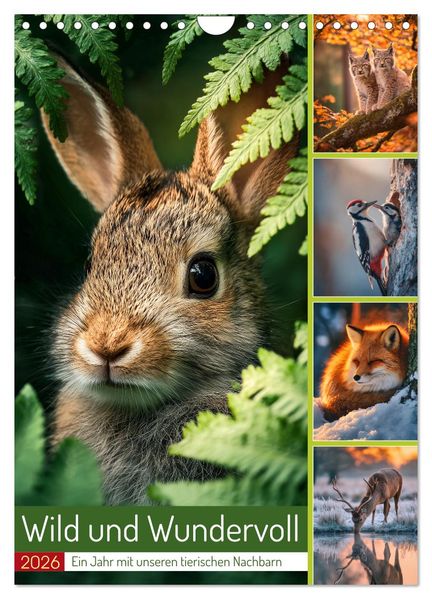 Wild und Wundervoll (Wandkalender 2026 DIN A4 hoch) CALVENDO Monatskalender
