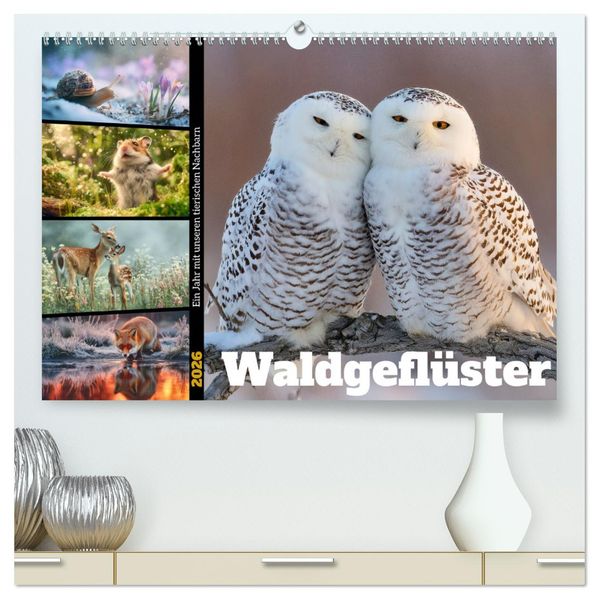 Waldgeflüster (hochwertiger Premium Wandkalender 2026 DIN A2 quer) Kunstdruck in Hochglanz