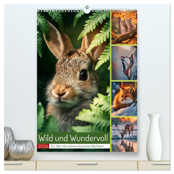 Wild und Wundervoll (hochwertiger Premium Wandkalender 2026 DIN A2 hoch) Kunstdruck in Hochglanz