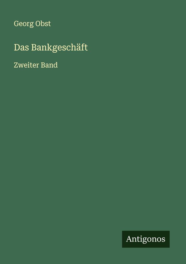 Das Bankgeschäft