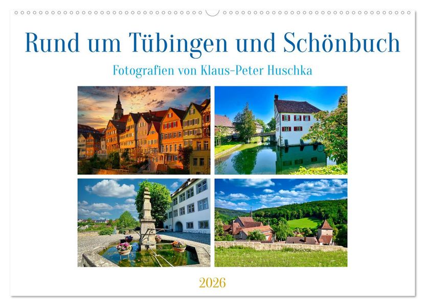 Rund um Tübingen und Schönbuch (Wandkalender 2026 DIN A2 quer) CALVENDO Monatskalender