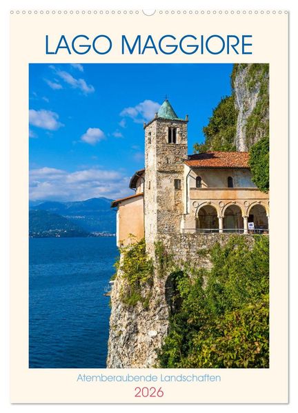 Lago Maggiore - Atemberaubende Landschaften (Wandkalender 2026 DIN A2 hoch) CALVENDO Monatskalender