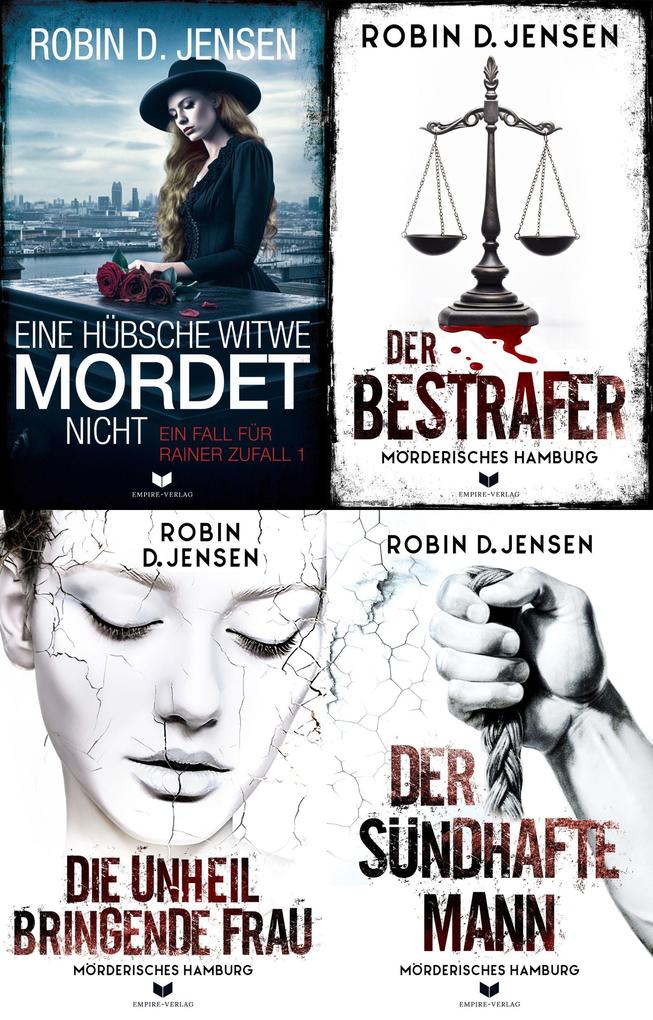 Mörderisches-Hamburg-Krimi-Sammelband: Eine hübsche Witwe mordet nicht Der Bestrafer Die unheilbringende Frau Der sündhafte Mann