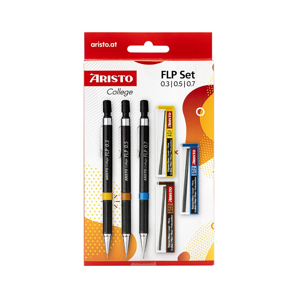 ARISTO College Feinminenstift FLP 3+3 Set Stift 0.3/0.5/0.7+Minen 0.3/0.5/0.7