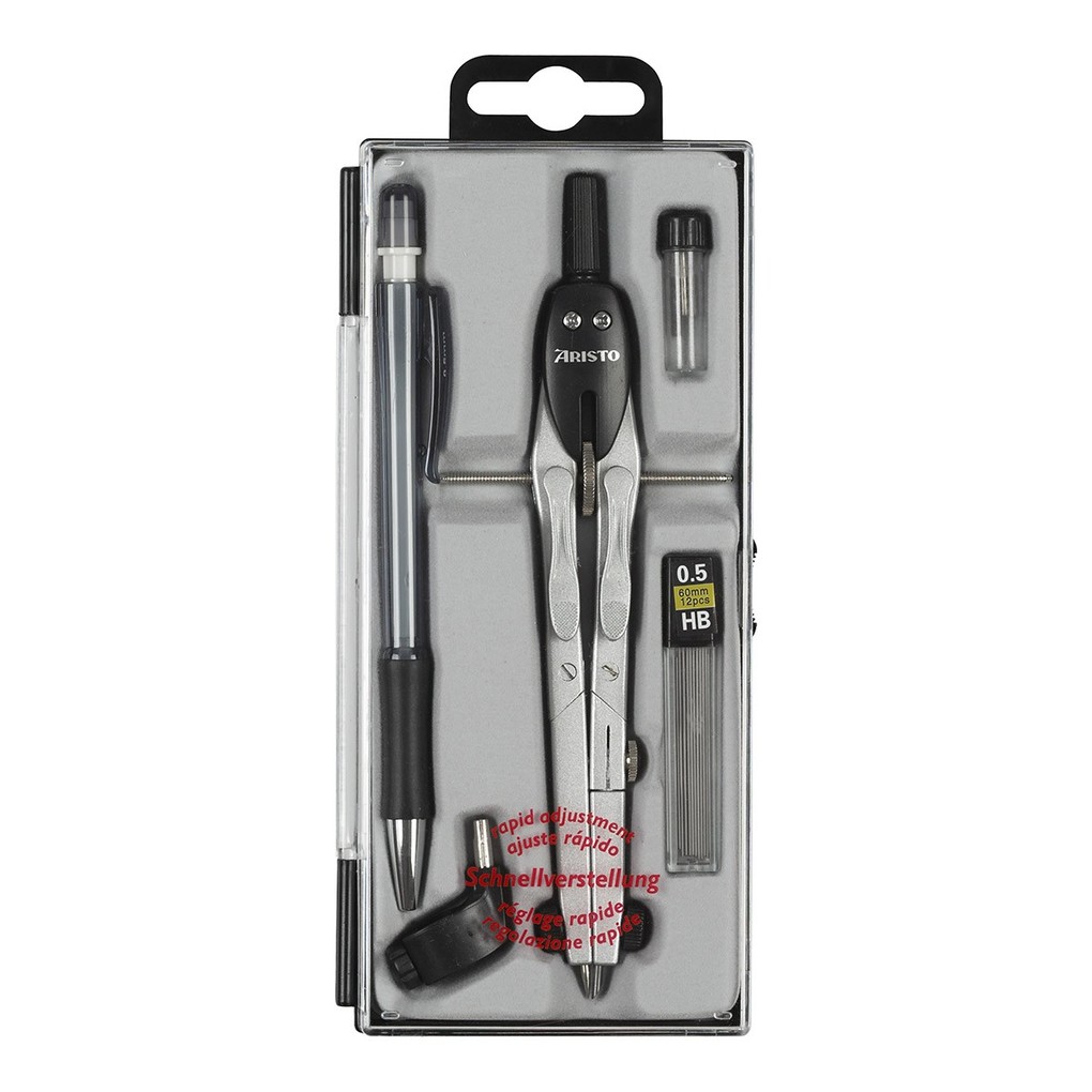 ARISTO College Schnellverstellzirkel Set GZ-Schulset 6-teilig