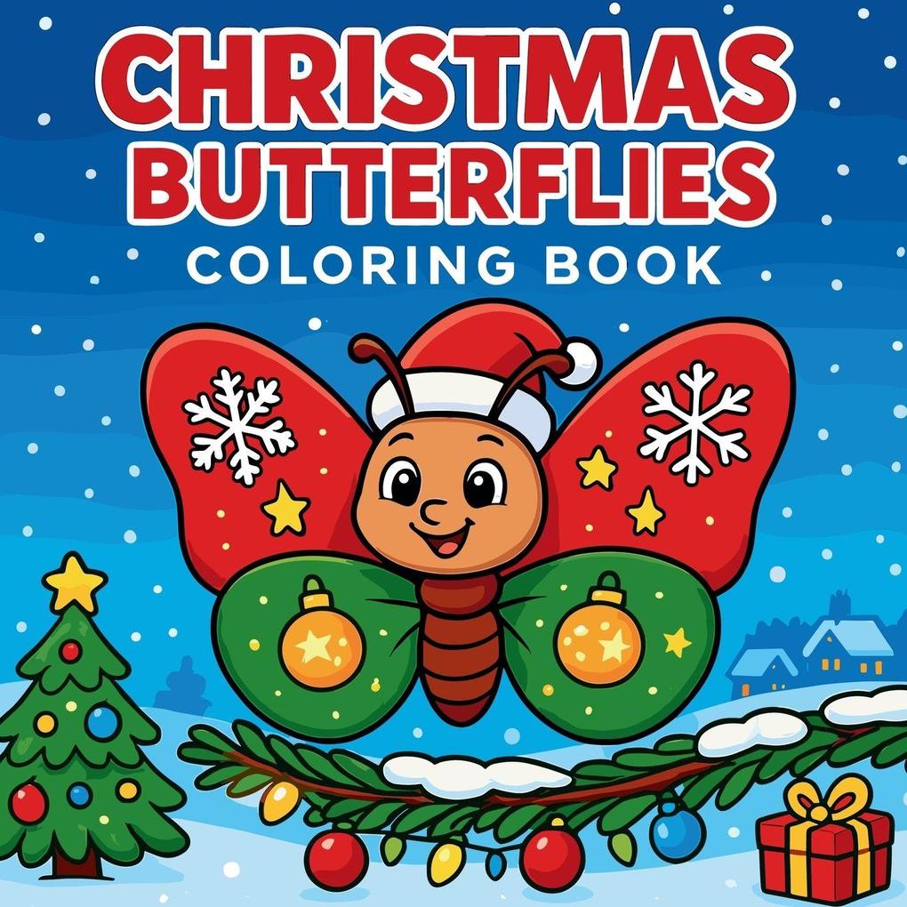 Christmas Butterflies - Coloring Book