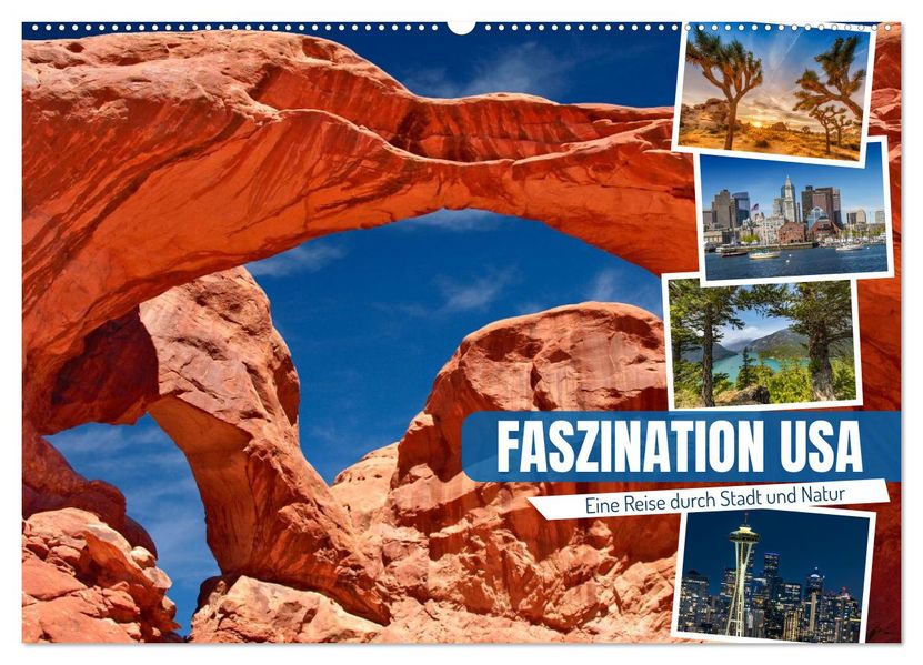 Faszination USA - Eine Reise durch Stadt und Natur (Wandkalender 2026 DIN A2 quer) CALVENDO Monatskalender