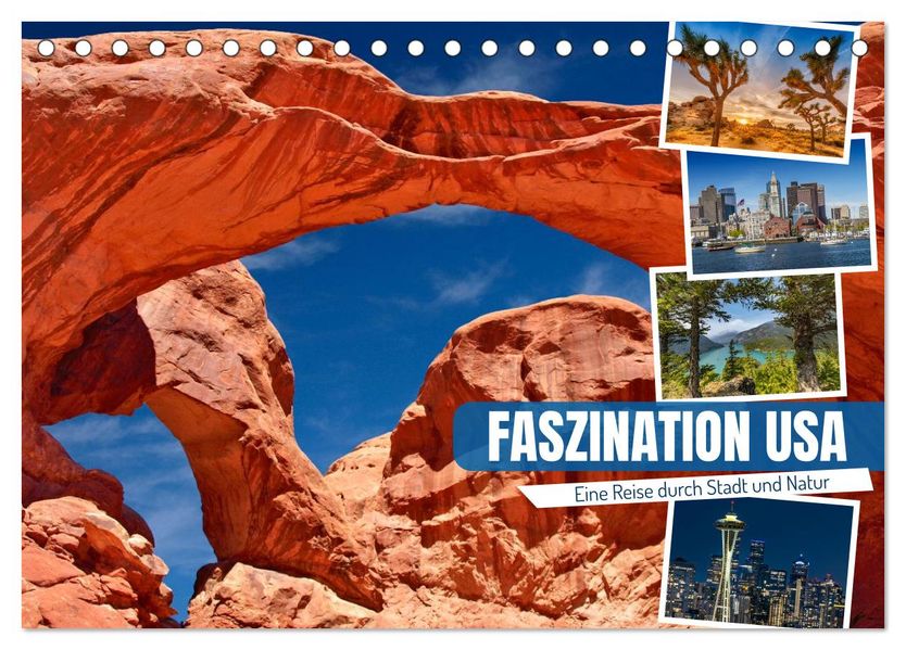 Faszination USA - Eine Reise durch Stadt und Natur (Tischkalender 2026 DIN A5 quer) CALVENDO Monatskalender
