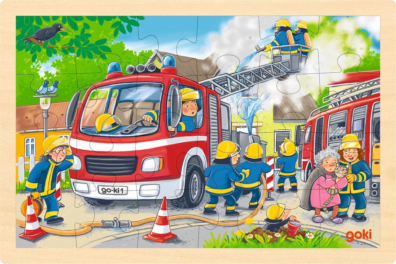 Einlegepuzzle Feuerwehreinsatz
