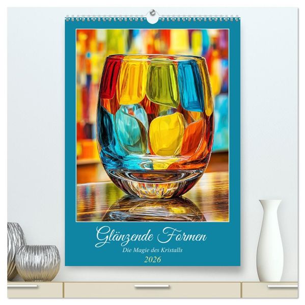 Glänzende Formen. Die Magie des Kristalls (hochwertiger Premium Wandkalender 2026 DIN A2 hoch) Kunstdruck in Hochglanz