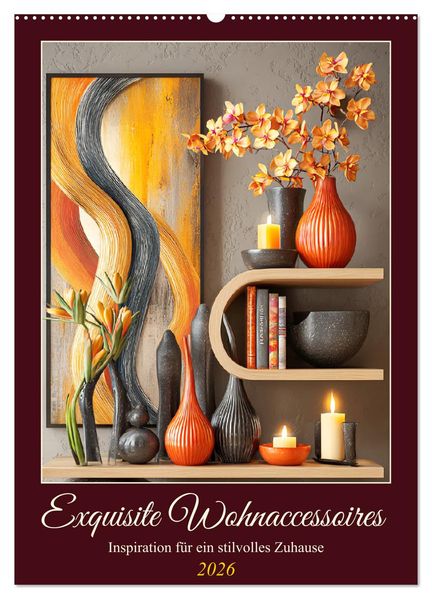 Exquisite Wohnaccessoires. Inspiration für ein stilvolles Zuhause (Wandkalender 2026 DIN A2 hoch) CALVENDO Monatskalender