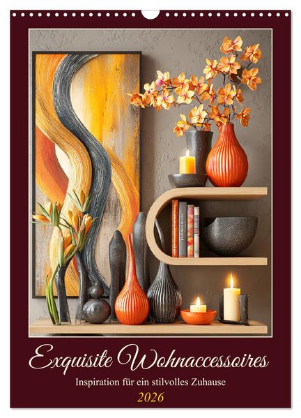 Exquisite Wohnaccessoires. Inspiration für ein stilvolles Zuhause (Wandkalender 2026 DIN A3 hoch) CALVENDO Monatskalender