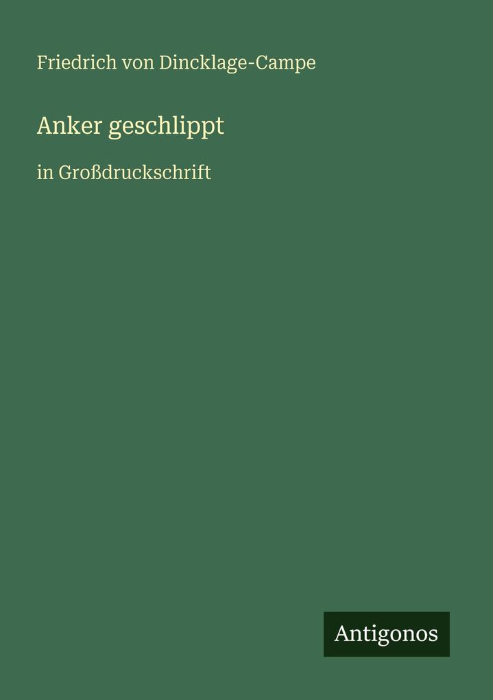 Anker geschlippt