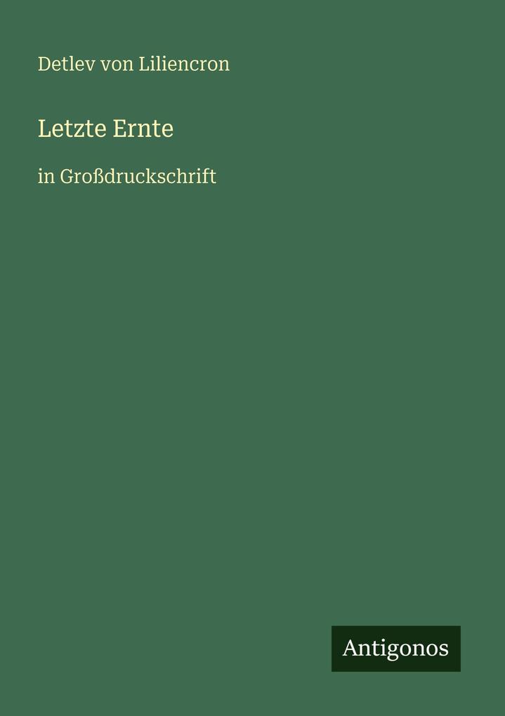 Letzte Ernte