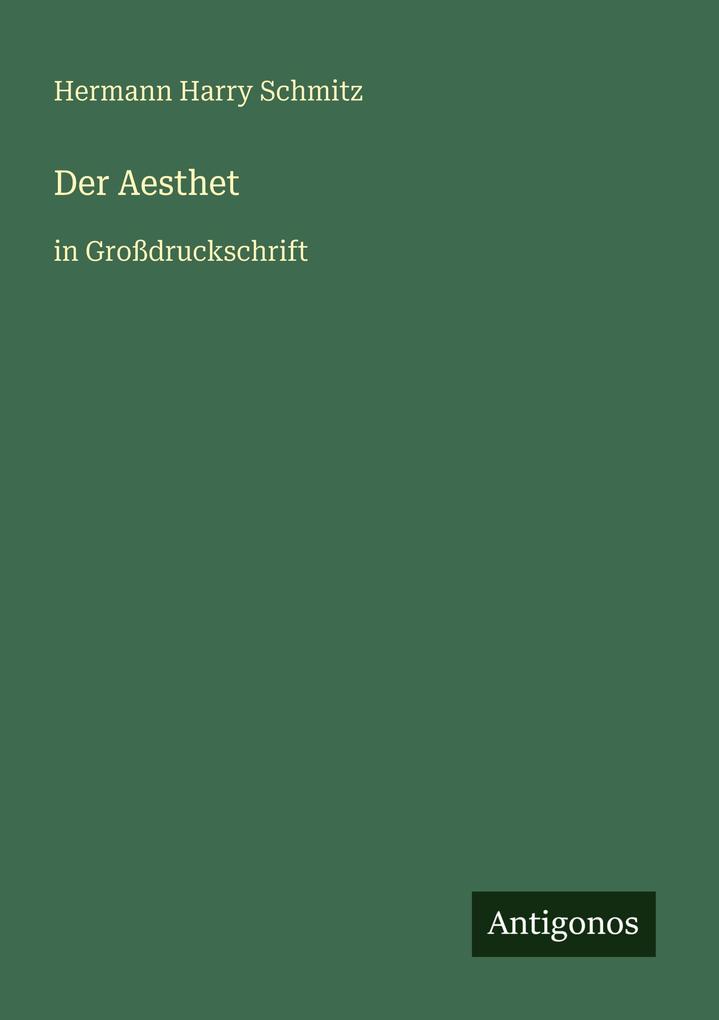 Der Aesthet