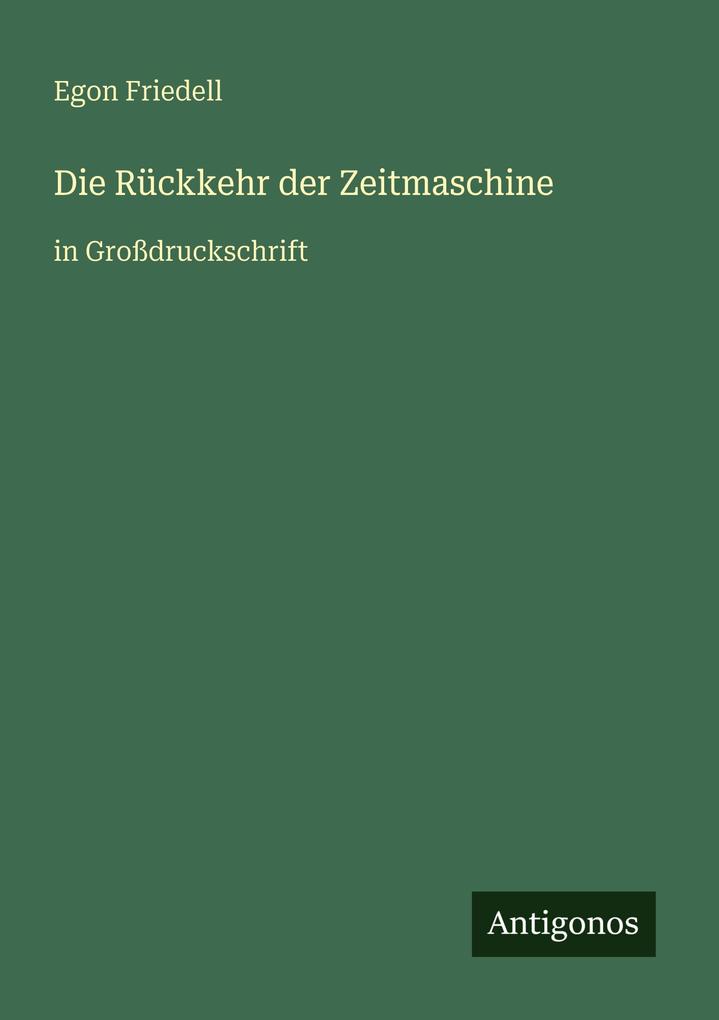 Die Rückkehr der Zeitmaschine