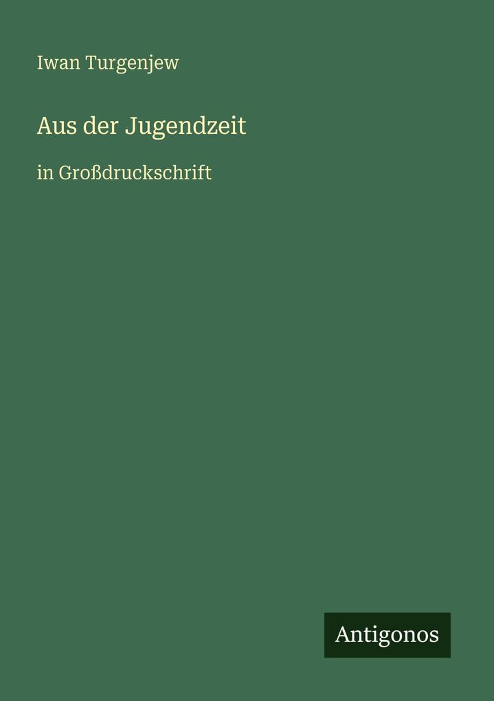 Aus der Jugendzeit