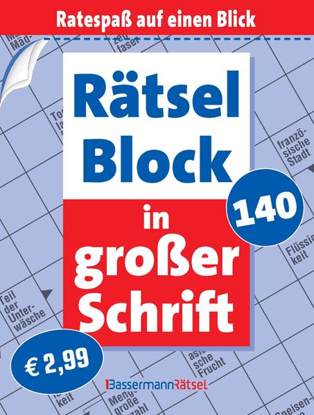 Rätselblock in großer Schrift 140 (5 Exemplare à 299 EUR)