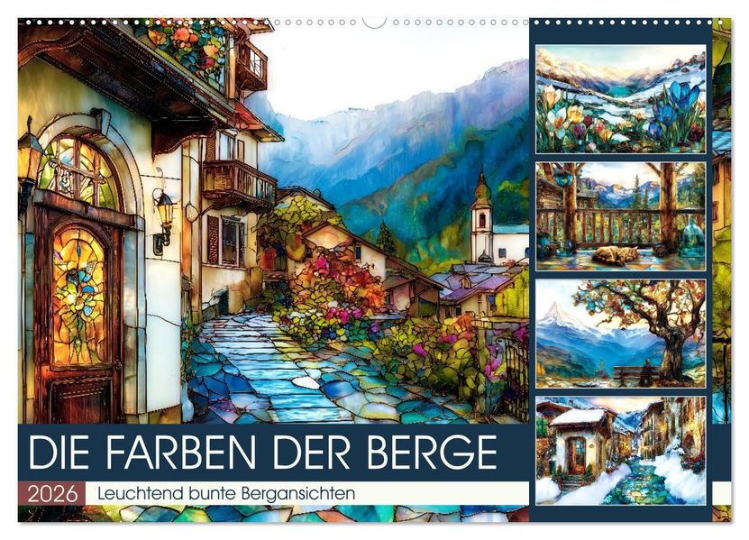 Die Farben der Berge (Wandkalender 2026 DIN A2 quer) CALVENDO Monatskalender