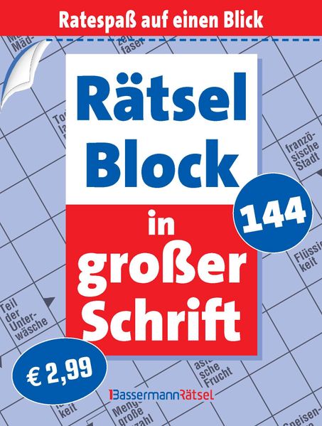 Rätselblock in großer Schrift 144 (5 Exemplare à 299 EUR)
