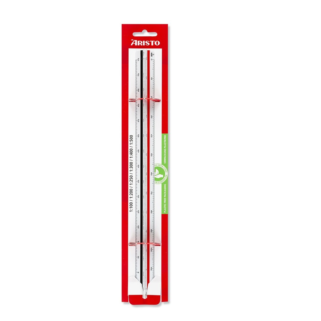 ARISTO College Dreikantmaßstab (B) 1:100:200:250:300:400:500Ecoblister