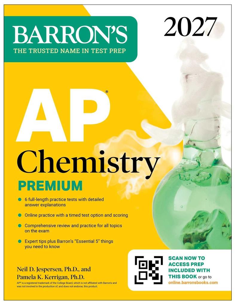 AP Chemistry Premium 2027: Prep Book with 6 Practice Tests + Comprehensive Review + Online Practice