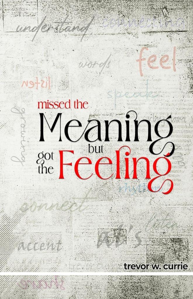 missed the meaning but got the feeling