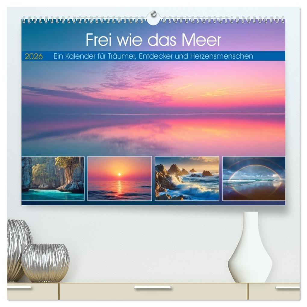 Frei wie das Meer (hochwertiger Premium Wandkalender 2026 DIN A2 quer) Kunstdruck in Hochglanz