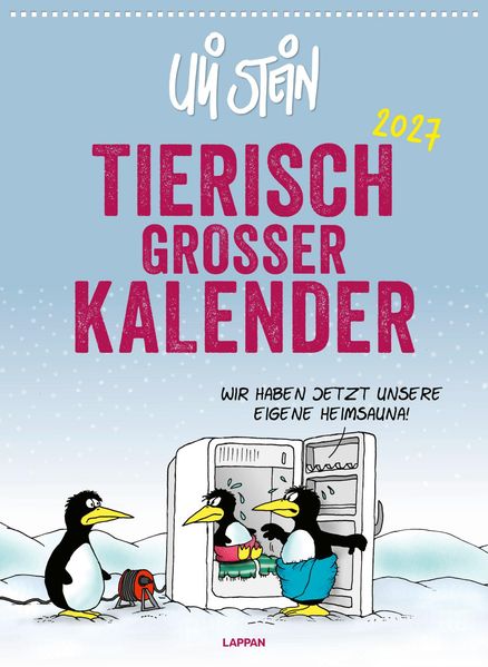 Uli Stein Tierisch großer Kalender 2027: Monatskalender für die Wand im Großformat