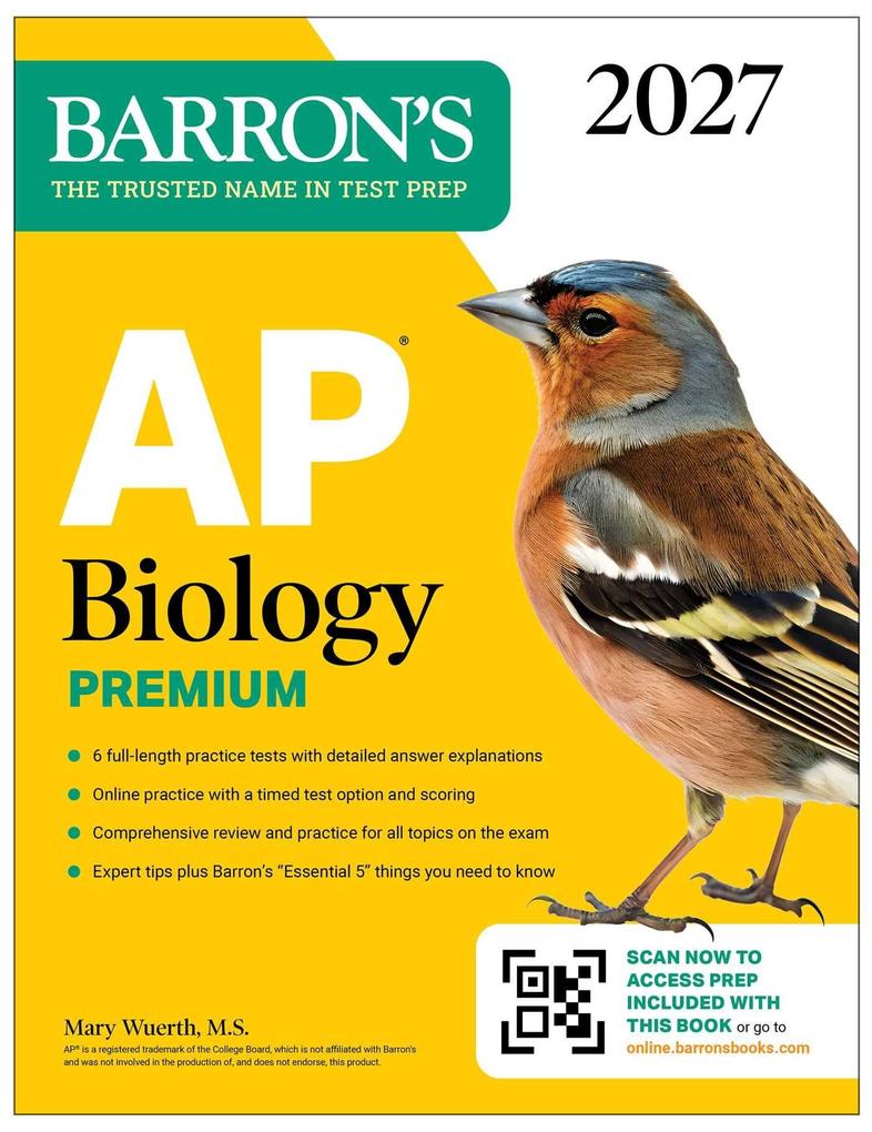 AP Biology Premium 2027: Prep Book with 6 Practice Tests + Comprehensive Review + Online Practice (Barron's AP Prep)