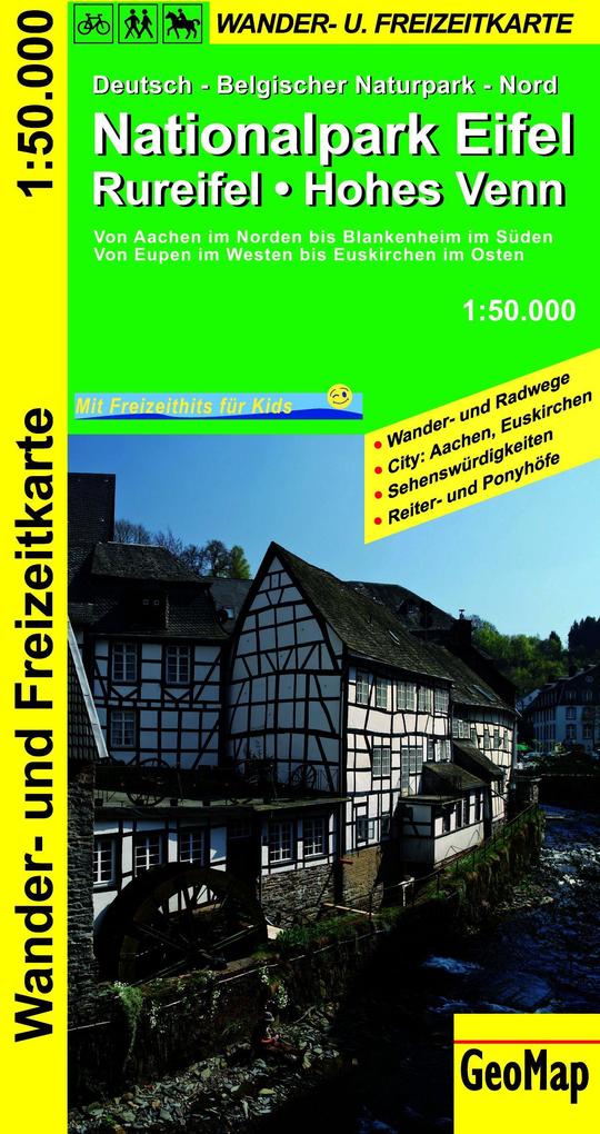Nationalpark Eifel Rureifel Hohes Venn Wander- und Freizeitkarte