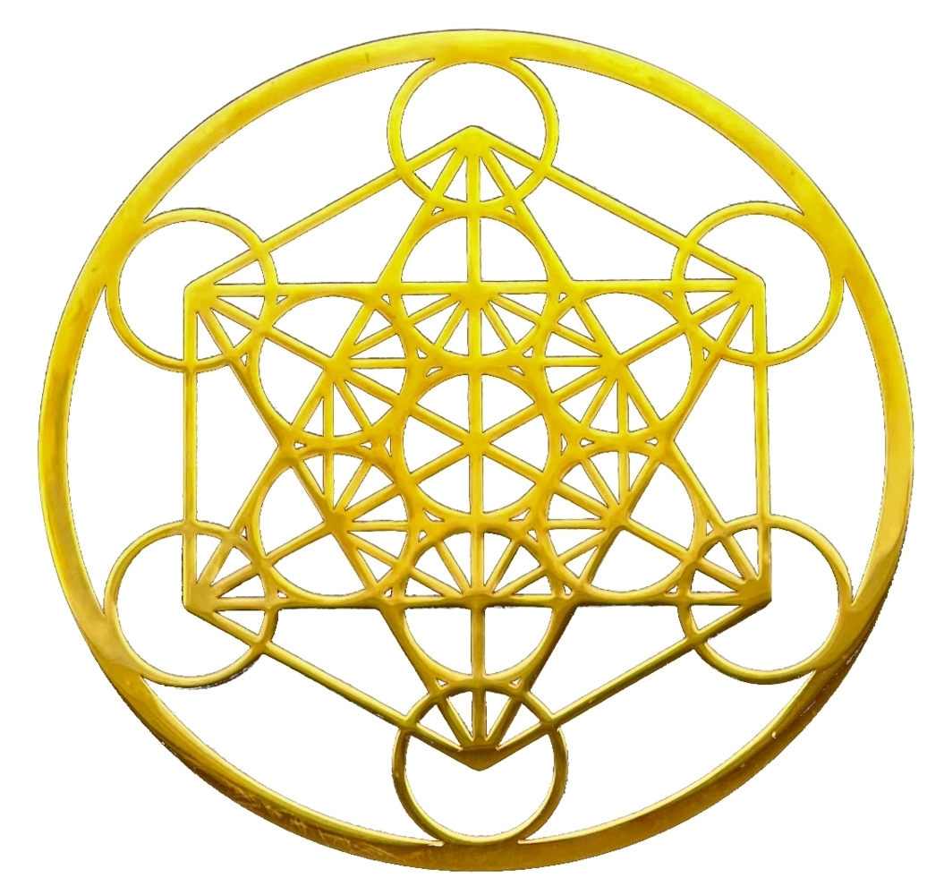 Metatron aus Edelstahl vergoldet 12cm