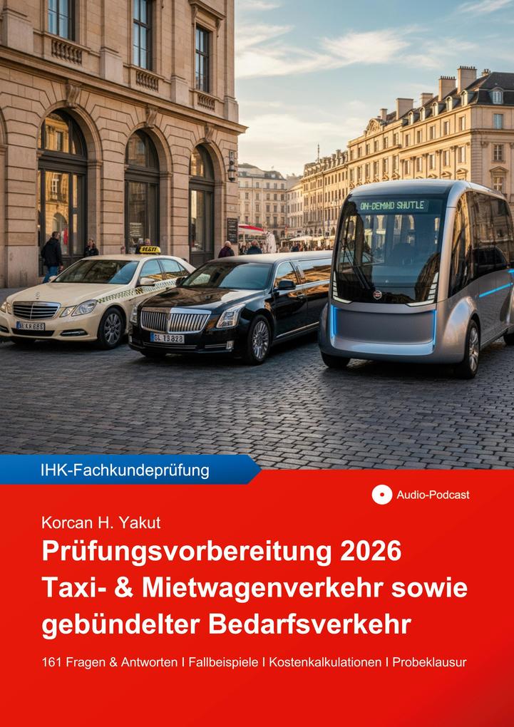 Prüfungsvorbereitung 2026 für Taxi- & Mietwagenverkehr sowie gebündelter Bedarfsverkehr
