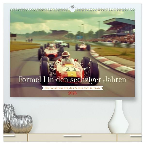 Formel 1 in den sechziger Jahren (hochwertiger Premium Wandkalender 2026 DIN A2 quer) Kunstdruck in Hochglanz