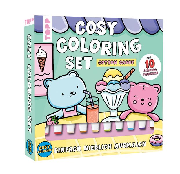 Cosy Coloring 'Cotton Candy' Ausmalset - Einfach niedlich ausmalen