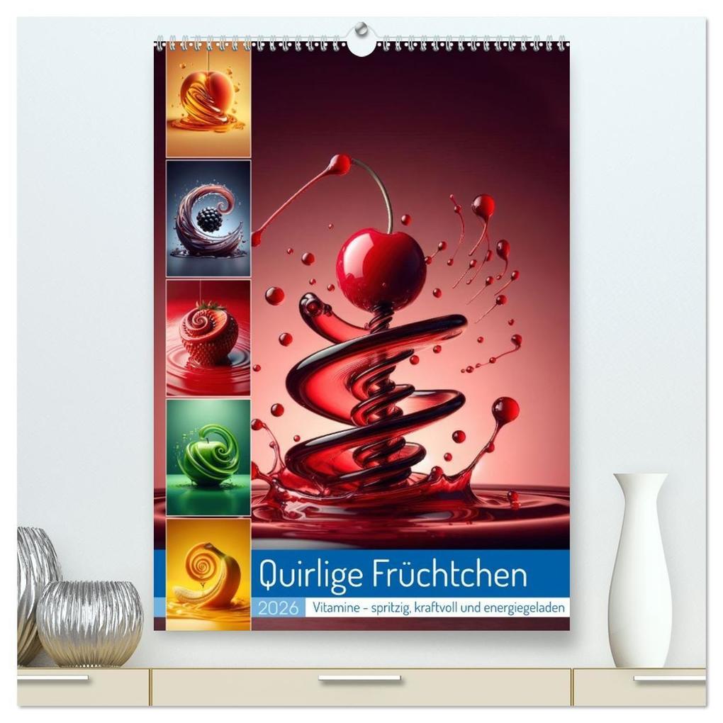 Quirlige Früchtchen (hochwertiger Premium Wandkalender 2026 DIN A2 hoch) Kunstdruck in Hochglanz