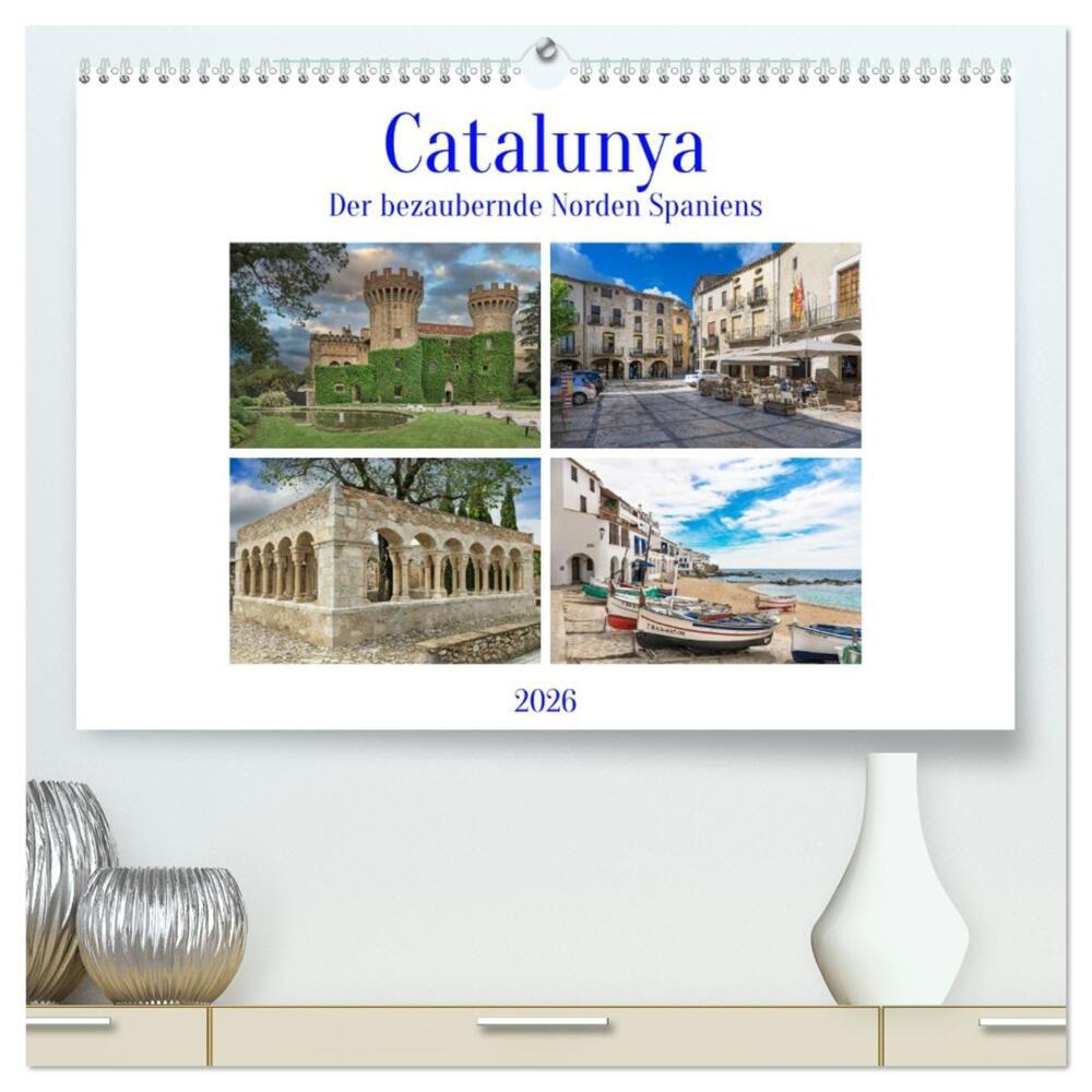 Catalunya der bezaubernde Norden Spaniens (hochwertiger Premium Wandkalender 2026 DIN A2 quer) Kunstdruck in Hochglanz
