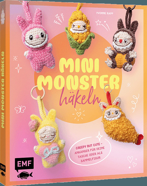 Schlüsselanhänger häkeln: Mini-Monster für Labubu-Fans