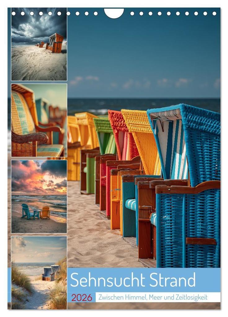 Sehnsucht Strand (Wandkalender 2026 DIN A4 hoch) CALVENDO Monatskalender