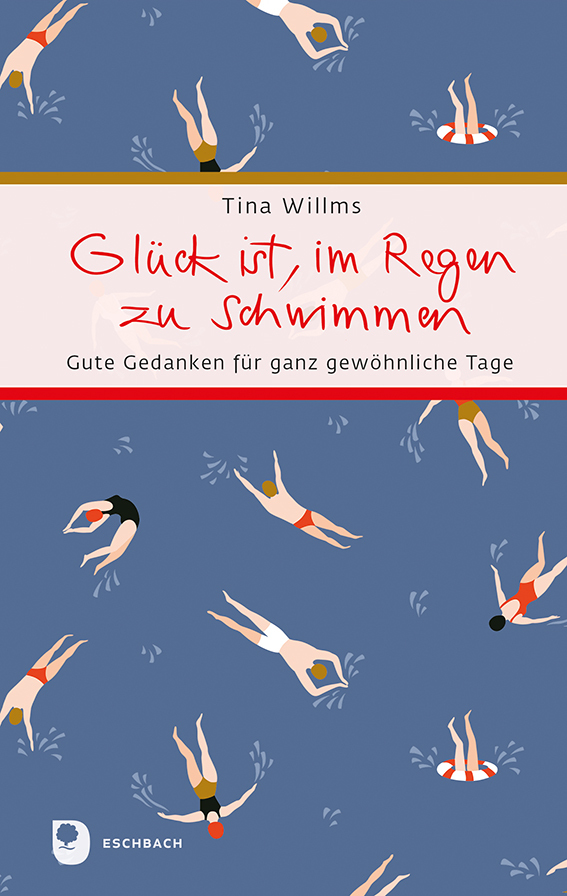 Glück ist im Regen zu schwimmen